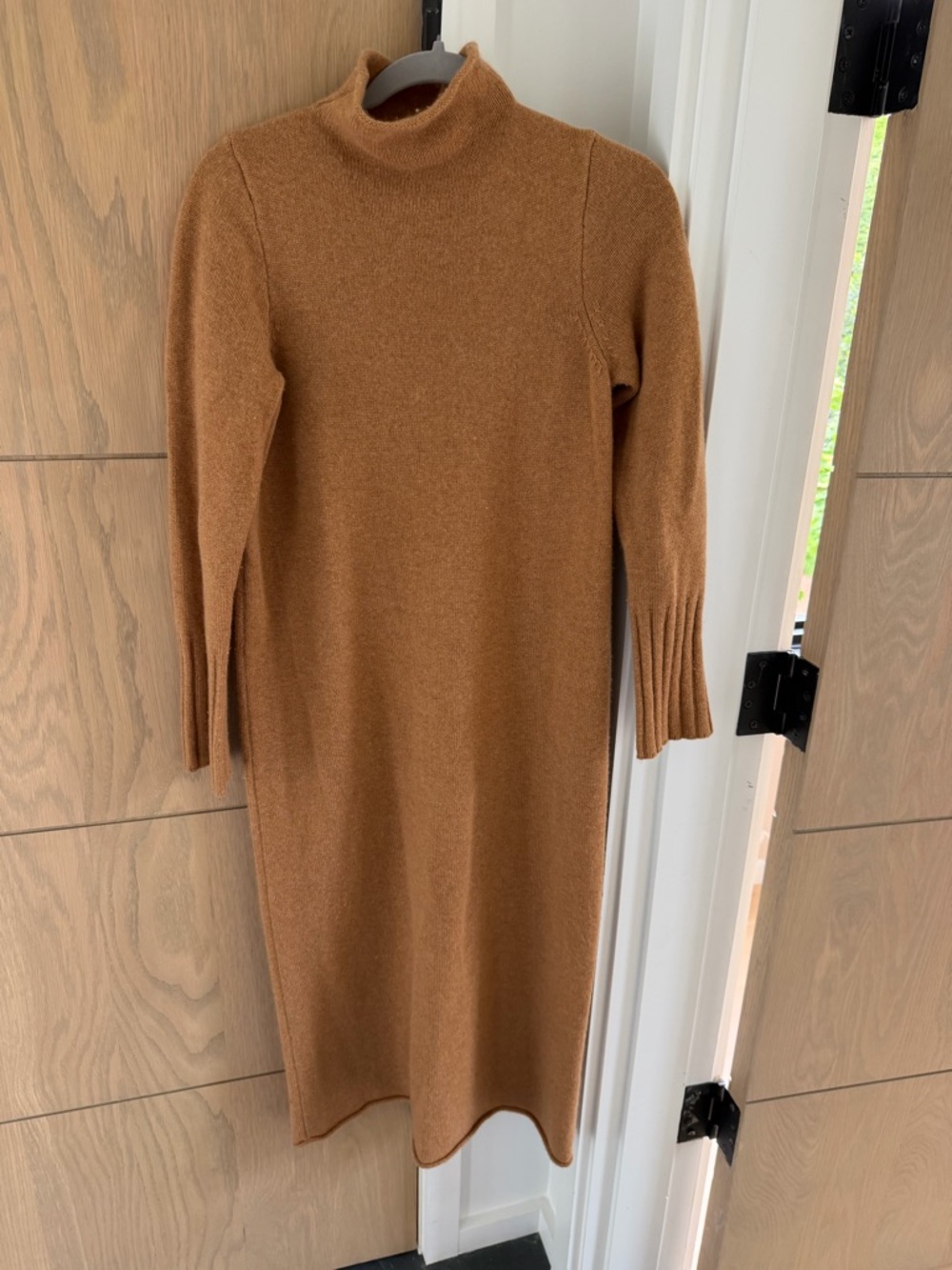 Madewell Camel Brown Turtleneck 100% Cashmere Dress